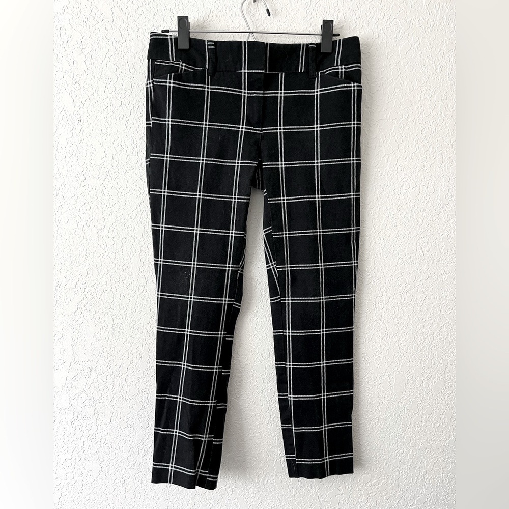 New York & Company Black and White Plaid Audrey Ankle Pant